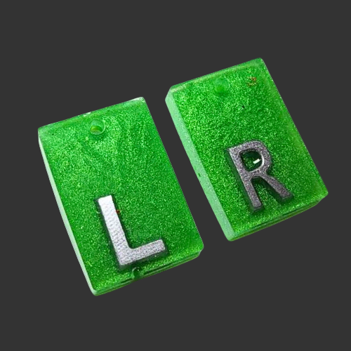 Green X-ray markers for radiographers and x ray techs