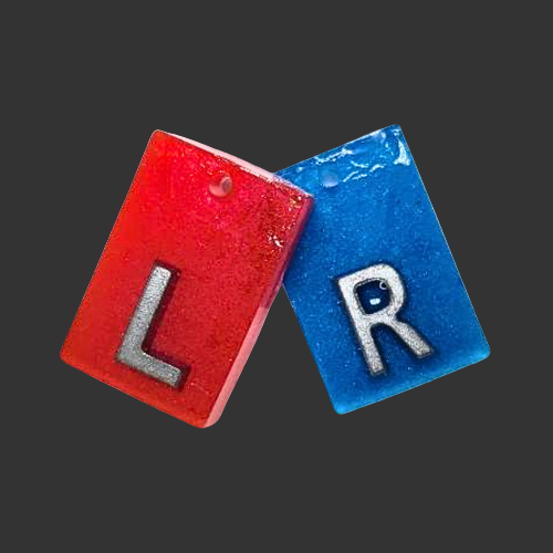 Plain blue and red X-ray markers for radiographers and x ray techs