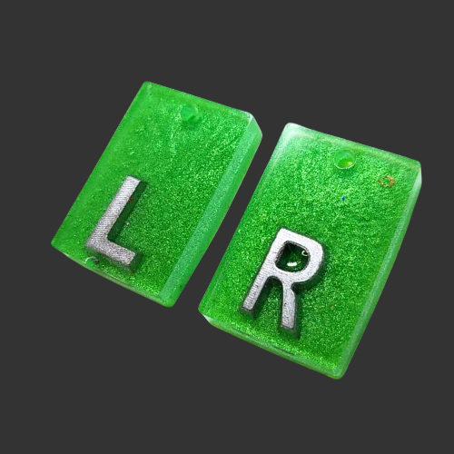 Green X-ray markers for radiographers and x ray techs