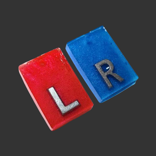 Plain blue and red X-ray markers for radiographers and x ray techs