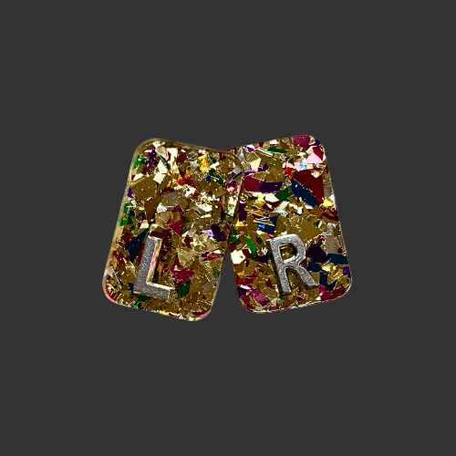 acrylic gold chunky x ray markers for radiographers and x ray techs