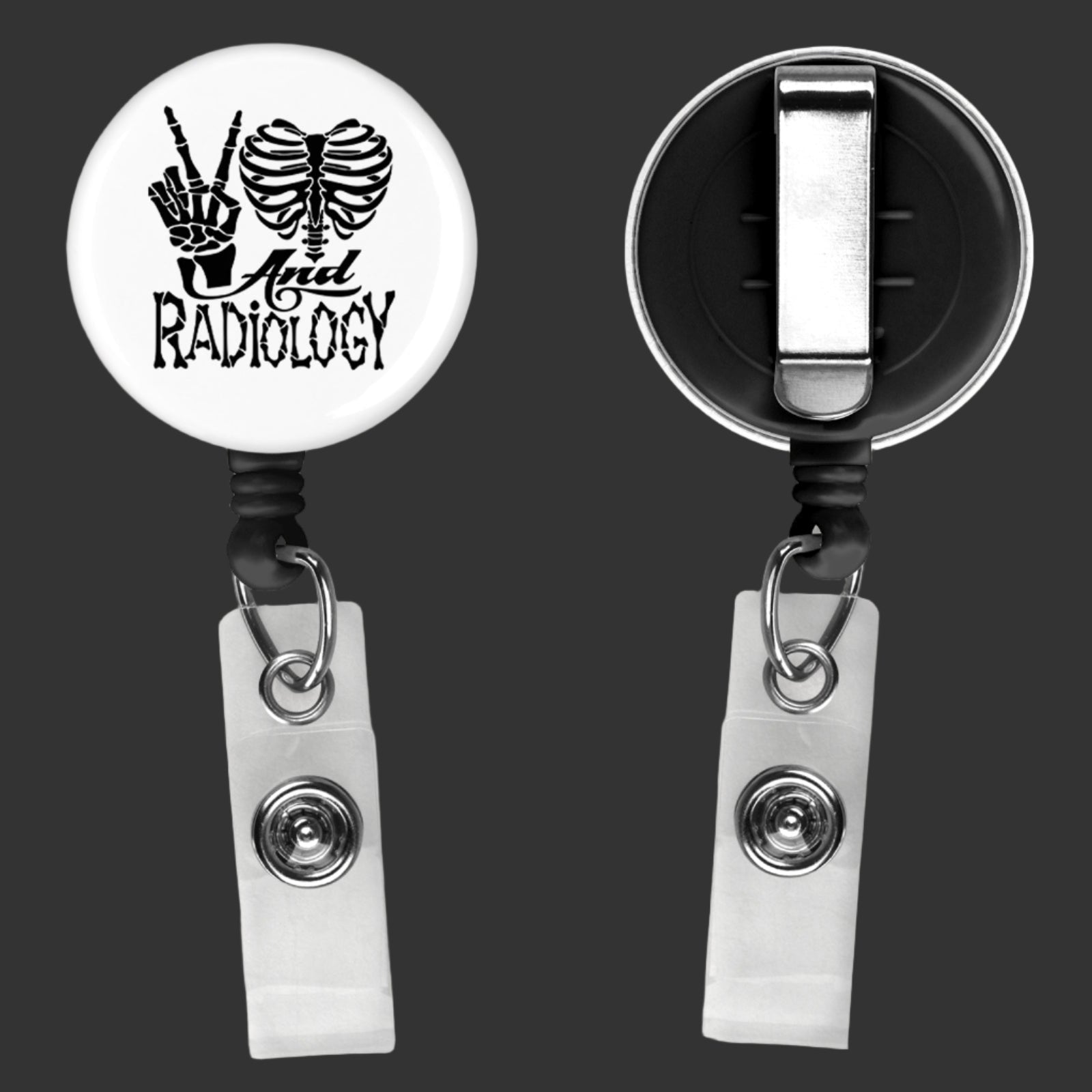 love peace and radiology badge reel