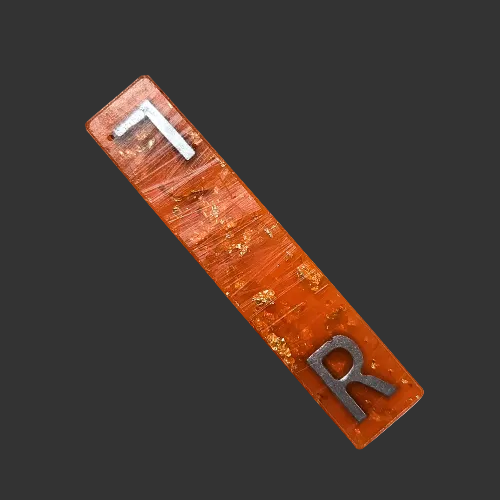 orange double ended x ray markers for radiographers and x ray techs, made by x ray vision uk