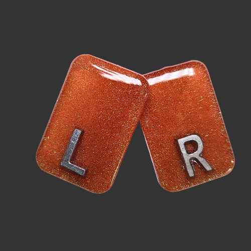 chameleon orange/ brown shimmery x ray markers for radiographers and x ray techs made by x ray vision uk