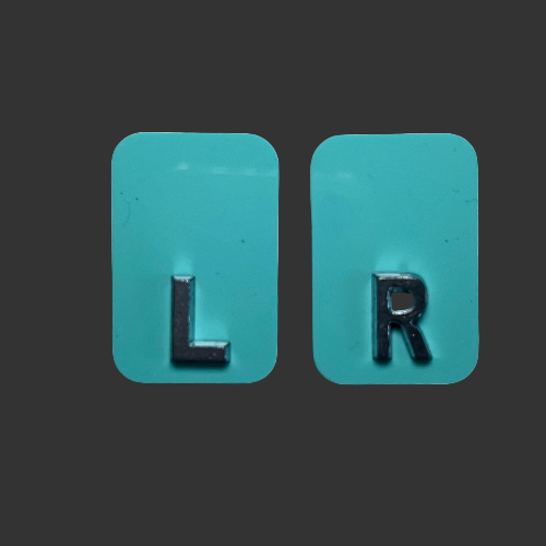 pastel green x ray markers for radiographers and x ray techs