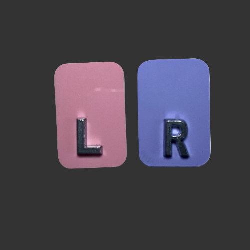 pastel pink and purple x ray markers for radiographers and x ray techs