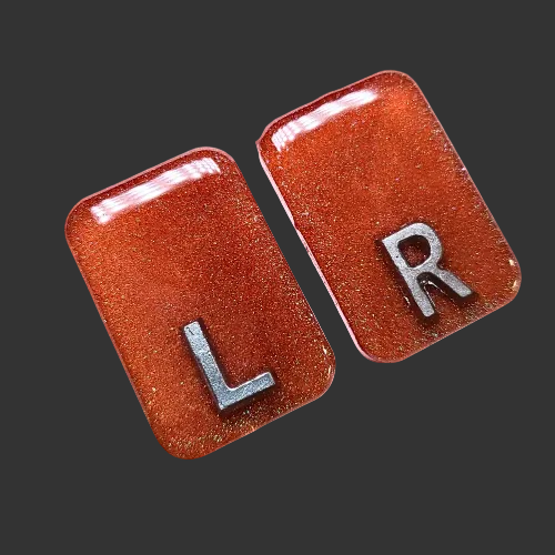 chameleon orange/ brown shimmery x ray markers for radiographers and x ray techs made by x ray vision uk