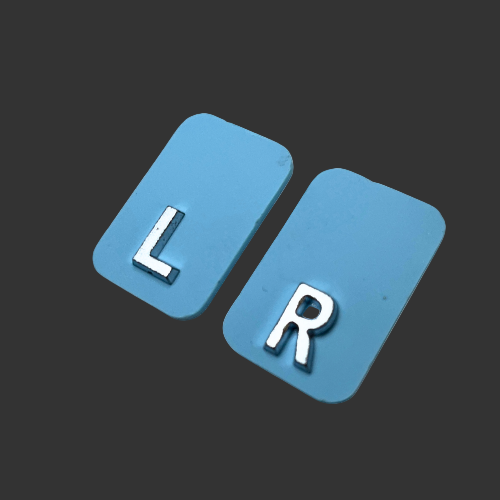 premium x ray markers is pastel blue colour for radiographers and x ray techs made by x ray vision uk