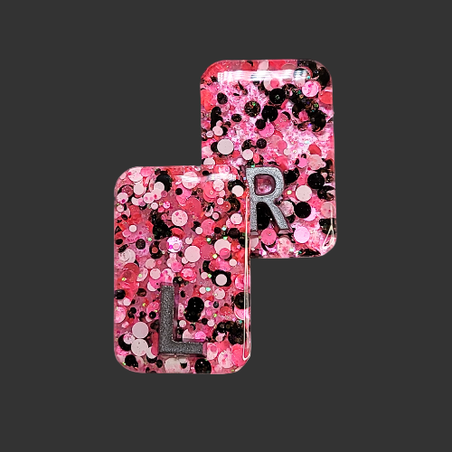 pink matte glitter x ray markers for radiographers and x ray techs 