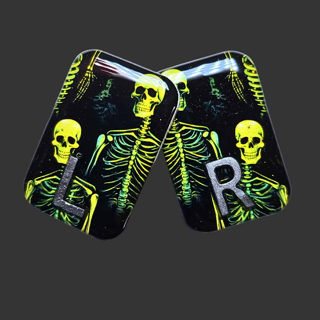 Neon green skeleton x ray markers for radiographerrs and x ray techs 