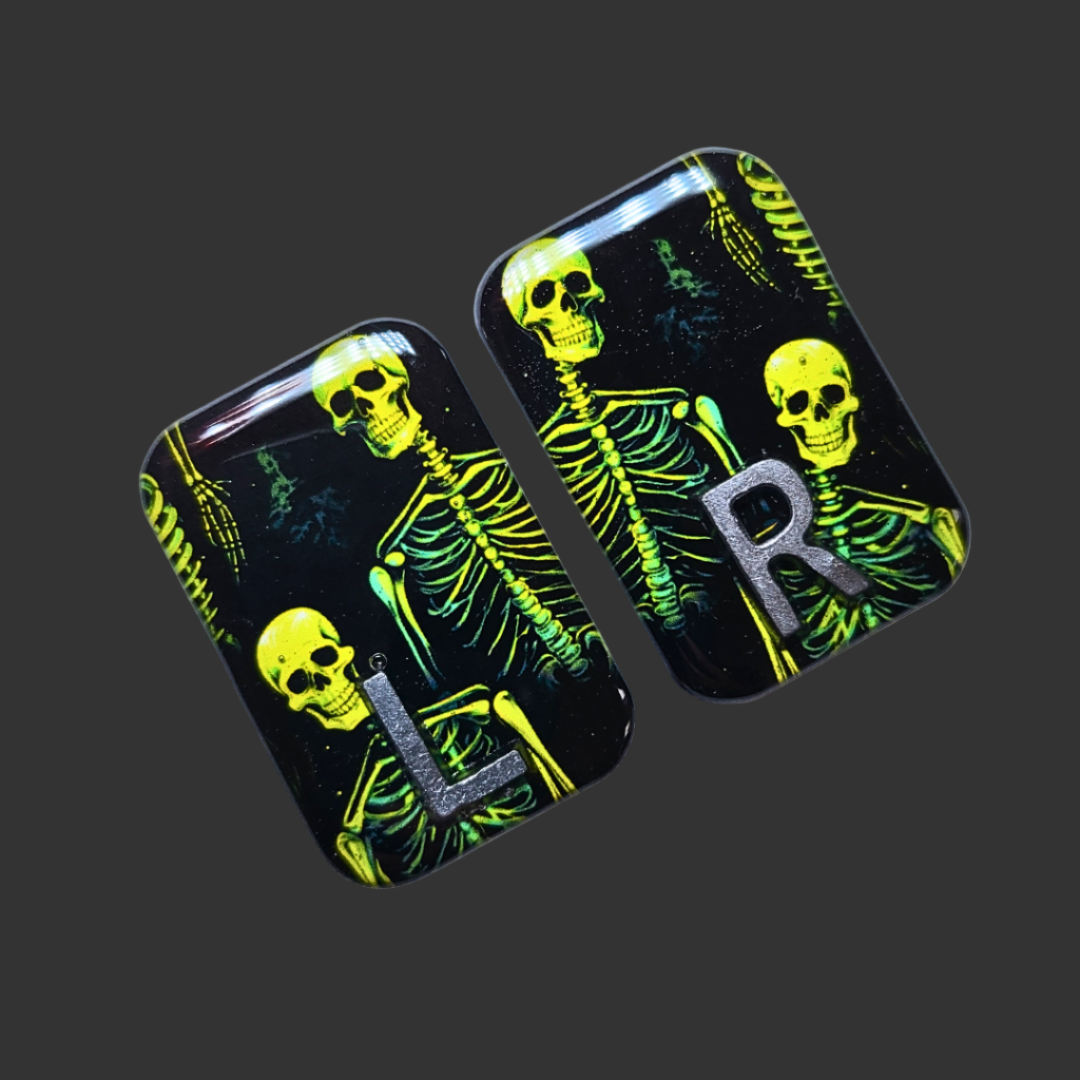 Neon green skeleton x ray markers for radiographerrs and x ray techs 