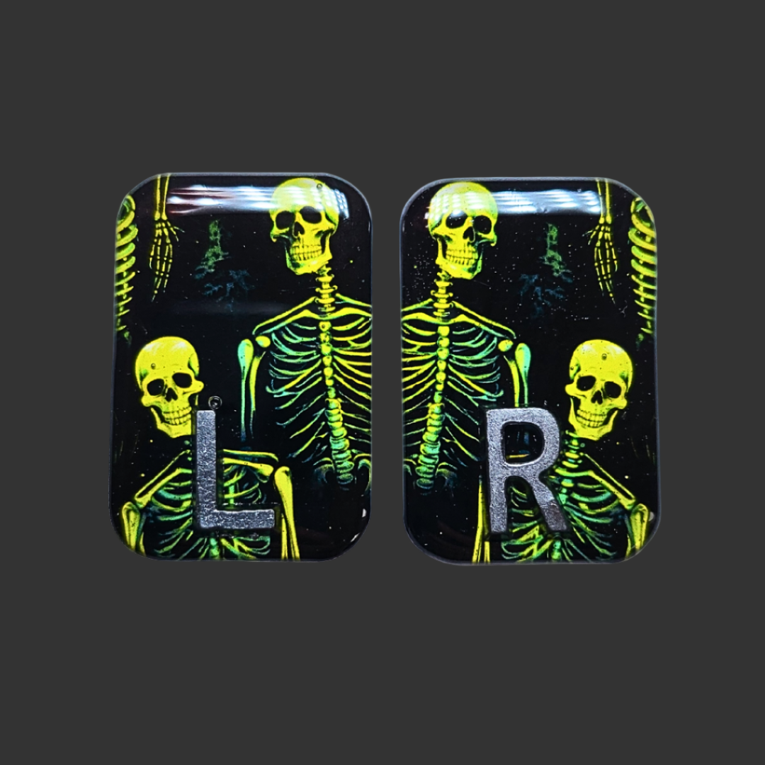 Neon green skeleton x ray markers for radiographerrs and x ray techs 