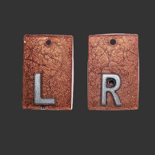 plain rose gold x ray markers made by x ray vision uk for radiographers and x ray techs 